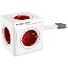 Сетевой удлинитель Allocacoc PowerCube Extended Red 3м