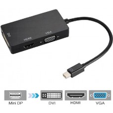 Переходник Orient Mini DisplayPort (M) - HDMI/DVI-I/VGA (F) (C310)