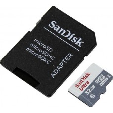 Карта памяти 32Gb MicroSD SanDisk Ultra Android Class 10 + адаптер (SDSQUNS-032G-GN6TA)