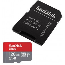 Карта памяти 128Gb MicroSD SanDisk Ultra Class 10 + адаптер (SDSQUAR-128G-GN6IA)