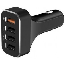 Зарядное устройство LAB.C 4Port Quick Car Charger Black