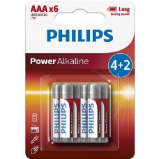 Батарейка Philips Power Alkaline (1.5V, AAA, 6 шт)