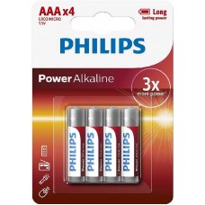 Батарейка Philips Power Alkaline (1.5V, AAA, 4 шт)