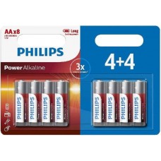 Батарейка Philips Power Alkaline (1.5V, AA, 8 шт)