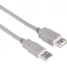 Кабель удлинительный HAMA USB 2.0 A (M) - A (F), 1.8м (H-134296)