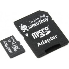 Карта памяти 256Gb MicroSD SmartBuy Class 10 + адаптер (SB256GBSDCL10-01)