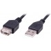 Кабель удлинительный Ritmix USB 2.0 A (M) - A (F), 1.8м (RCC-062)