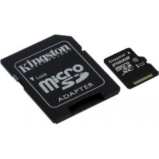 Карта памяти 256Gb MicroSD Kingston Canvas Select Class 10 + SD адаптер (SDCS/256GB)