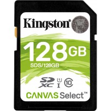 Карта памяти 128Gb Kingston Canvas Select SDXC Class 10 (SDS/128GB)