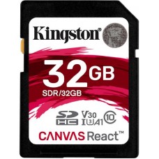 Карта памяти 32Gb Kingston Canvas React SDHC Class 10 (SDR/32GB)