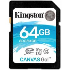 Карта памяти 64Gb Kingston Canvas Go! SDXC Class 10 (SDG/64GB)