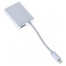 Переходник Buro USB Type-C (M) miniDisplayPort (F) USB Type-C (F) USB 3.0 A(F) 0.1м