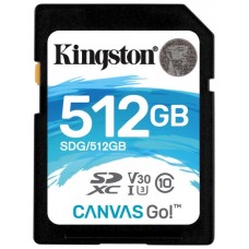 Карта памяти 512Gb Kingston SDXC Class 10 UHS-I U3 (SDG/512GB)