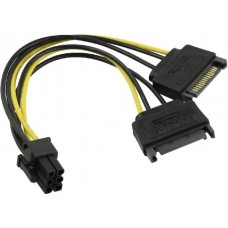 Переходник Orient 2x SATA (M) - PCI-E 6pin (C513)