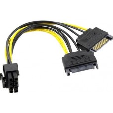 Переходник Orient 2x SATA (M) - PCI-E 6+2pin (C588)