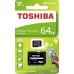 Карта памяти 64Gb Toshiba M203 Class 10 microSDXC + адаптер (THN-M203K0640EA)