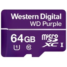 Карта памяти 64Gb MicroSD Western Digital Purple Class 10 (WDD064G1P0A)