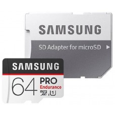 Карта памяти 64Gb MicroSD Samsung PRO Endurance Class 10 + адаптер (MB-MJ64GA)