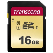 Карта памяти 16Gb Transcend SDHC Class 10 (TS16GSDC500S)