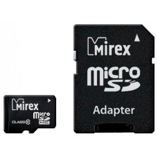 Карта памяти 16Gb MicroSD Mirex Class 10 + адаптер (13613-AD10SD16)