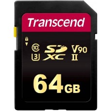 Карта памяти 64Gb Transcend SDXC Class 10 UHS-II U3 (TS64GSDC700S)