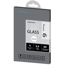 Защитное стекло BROSCO IP6-3D-GLASS-WHITE