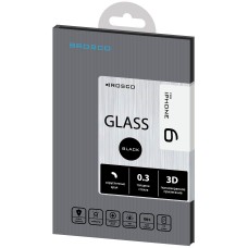 Защитное стекло BROSCO IP6-3D-GLASS-BLACK