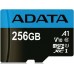 Карта памяти 256Gb MicroSD ADATA Premier Class 10 UHS-I + адаптер (AUSDX256GUICL10A1-RA1)