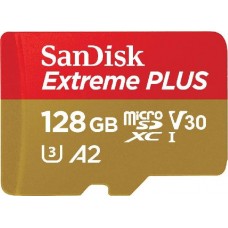 Карта памяти 128Gb MicroSD SanDisk Extreme Plus Class 10 + адаптер (SDSQXBZ-128G-GN6MA)