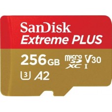 Карта памяти 256Gb MicroSD SanDisk Extreme Plus Class 10 + адаптер (SDSQXBZ-256G-GN6MA)