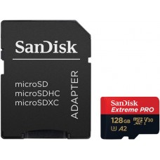 Карта памяти 128Gb MicroSD SanDisk Extreme Pro Class 10 + адаптер (SDSQXCY-128G-GN6MA)