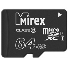 Карта памяти 64Gb MicroSD Mirex Class 10 (13612-MC10SD64)