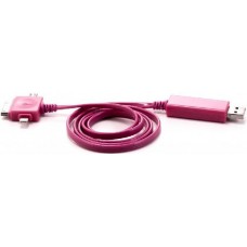 Кабель Gmini mCable GM-MEL400FL Pink/Blue