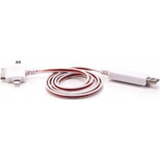 Кабель Gmini mCable GM-MEL400FL White/Red