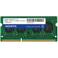 Оперативная память  4Gb DDR-III 1600Mhz ADATA SO-DIMM (ADDS1600W4G11-S)