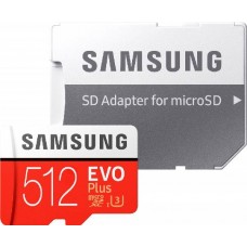 Карта памяти 512Gb MicroSD Samsung EVO Plus Class 10 + адаптер (MB-MC512GA)