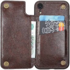 Чехол BROSCO IPXR-LEATHER-WALLET-COFFEE