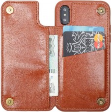 Чехол BROSCO IPXSM-LEATHER-WALLET-BROWN