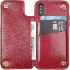 Чехол BROSCO IPXSM-LEATHER-WALLET-RED