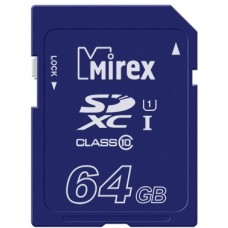 Карта памяти 64Gb Mirex SDXC Class 10 (13611-SD10CD64)