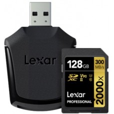 Карта памяти 128Gb Lexar Professional 2000x SDXC Class 10 + USB Reader (LSD128CRBEU2000R)