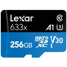 Карта памяти 256Gb MicroSD Lexar High-Performance 633x Class 10 + SD адаптер (LSDMI256BBEU633A)