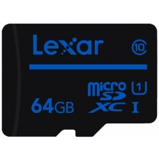 Карта памяти 64Gb MicroSD Lexar Class 10 (LFSDM10-64GABC10)