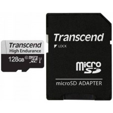 Карта памяти 128Gb MicroSD Transcend Class 10 + SD адаптер (TS128GUSD350V)