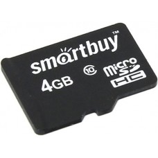 Карта памяти 4Gb MicroSD SmartBuy Class 10 (SB4GBSDCL10-00)