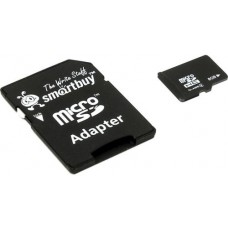 Карта памяти 8Gb MicroSD SmartBuy Class 4 + SD адаптер (SB8GBSDCL4-01)