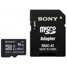 Карта памяти 16Gb MicroSD Sony Class 10 + SD адаптер (SR-16UXA/T1)