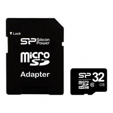 Карта памяти   32Gb MicroSD Silicon Power Class 10 (SP032GBSTH010V10-SP)