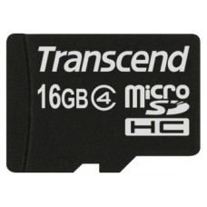 Карта памяти   16Gb MicroSD Transcend Class 4 (TS16GUSDC4)