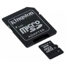 Карта памяти    8Gb MicroSD Kingston Class 4 + adapter (SDC4/8GB)